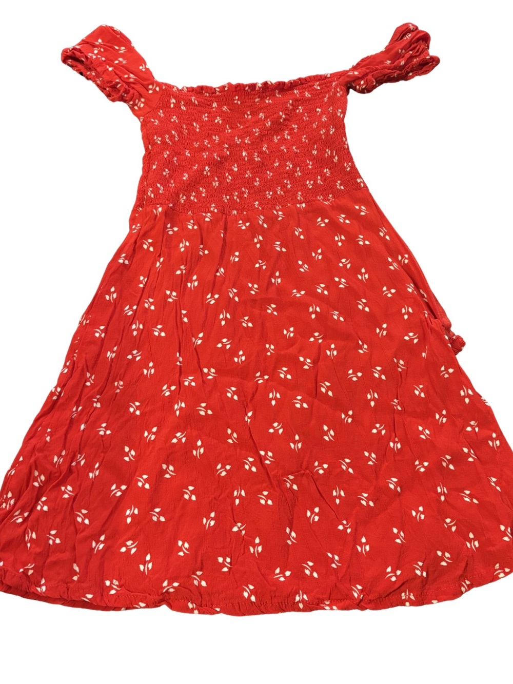 Faithfull the Brand red and white cottagecore dress
